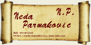 Neda Parmaković vizit kartica